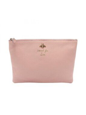 Gucci Clutch Animalier Bi Pink Leather